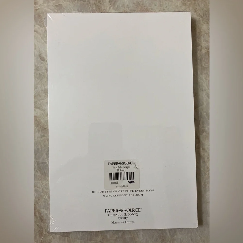 Gold and White Daily Planner Notepad